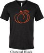 Halloween Tee Pumpkin Sketch Tri Blend V-neck