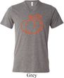 Halloween Tee Pumpkin Sketch Tri Blend V-neck