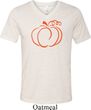 Halloween Tee Pumpkin Sketch Tri Blend V-neck