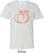 Halloween Tee Pumpkin Sketch Tri Blend V-neck