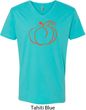 Halloween Tee Pumpkin Sketch V-neck