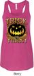 Halloween Trick or Treat Ladies Flowy Racerback Tanktop