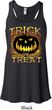 Halloween Trick or Treat Ladies Flowy Racerback Tanktop