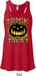 Halloween Trick or Treat Ladies Flowy Racerback Tanktop