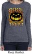 Halloween Trick or Treat Ladies Long Sleeve Shirt