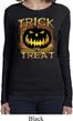 Halloween Trick or Treat Ladies Long Sleeve Shirt