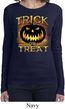 Halloween Trick or Treat Ladies Long Sleeve Shirt