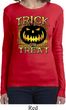Halloween Trick or Treat Ladies Long Sleeve Shirt