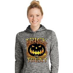 Halloween Trick or Treat Ladies Moisture Wicking Hoodie