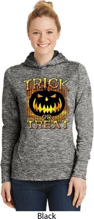 Halloween Trick or Treat Ladies Moisture Wicking Hoodie