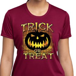 Halloween Trick or Treat Ladies Moisture Wicking Shirt