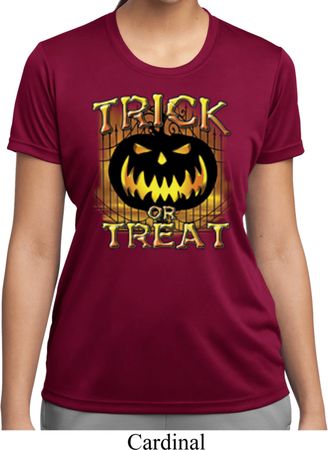 Halloween Trick or Treat Ladies Moisture Wicking Shirt