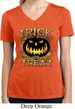 Halloween Trick or Treat Ladies Moisture Wicking V-neck Shirt