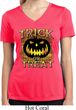Halloween Trick or Treat Ladies Moisture Wicking V-neck Shirt