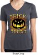 Halloween Trick or Treat Ladies Moisture Wicking V-neck Shirt