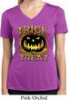 Halloween Trick or Treat Ladies Moisture Wicking V-neck Shirt