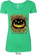 Halloween Trick or Treat Ladies Scoop Neck Shirt