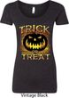Halloween Trick or Treat Ladies Scoop Neck Shirt
