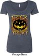 Halloween Trick or Treat Ladies Scoop Neck Shirt