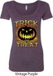 Halloween Trick or Treat Ladies Scoop Neck Shirt
