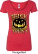 Halloween Trick or Treat Ladies Scoop Neck Shirt