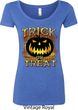 Halloween Trick or Treat Ladies Scoop Neck Shirt