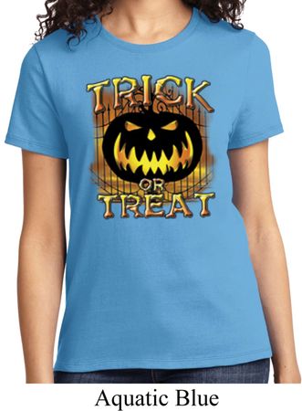 Halloween Trick or Treat Ladies Shirt
