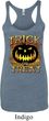 Halloween Trick or Treat Ladies Tri Blend Racerback Tank Top