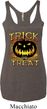 Halloween Trick or Treat Ladies Tri Blend Racerback Tank Top