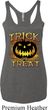 Halloween Trick or Treat Ladies Tri Blend Racerback Tank Top