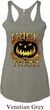Halloween Trick or Treat Ladies Tri Blend Racerback Tank Top