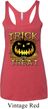 Halloween Trick or Treat Ladies Tri Blend Racerback Tank Top