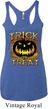 Halloween Trick or Treat Ladies Tri Blend Racerback Tank Top