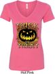 Halloween Trick or Treat Ladies V-Neck Shirt