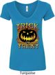 Halloween Trick or Treat Ladies V-Neck Shirt