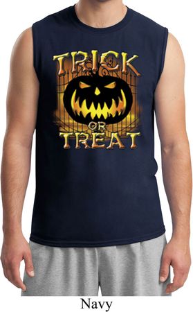 Halloween Trick or Treat Mens Muscle Shirt