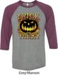 Halloween Trick or Treat Mens Raglan Shirt