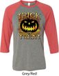 Halloween Trick or Treat Mens Raglan Shirt