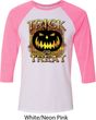 Halloween Trick or Treat Mens Raglan Shirt