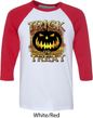 Halloween Trick or Treat Mens Raglan Shirt