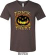 Halloween Trick or Treat Mens Tri Blend V-neck Shirt