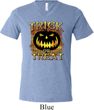 Halloween Trick or Treat Mens Tri Blend V-neck Shirt