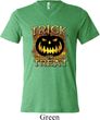 Halloween Trick or Treat Mens Tri Blend V-neck Shirt