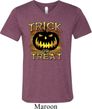 Halloween Trick or Treat Mens Tri Blend V-neck Shirt