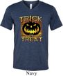 Halloween Trick or Treat Mens Tri Blend V-neck Shirt