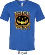 Halloween Trick or Treat Mens Tri Blend V-neck Shirt