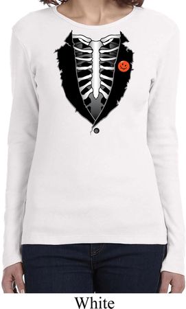Halloween Tuxedo Ladies Long Sleeve