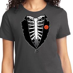 Halloween Tuxedo Ladies T-shirt