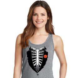 Halloween Tuxedo Ladies Tank Top