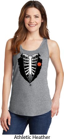 Halloween Tuxedo Ladies Tank Top